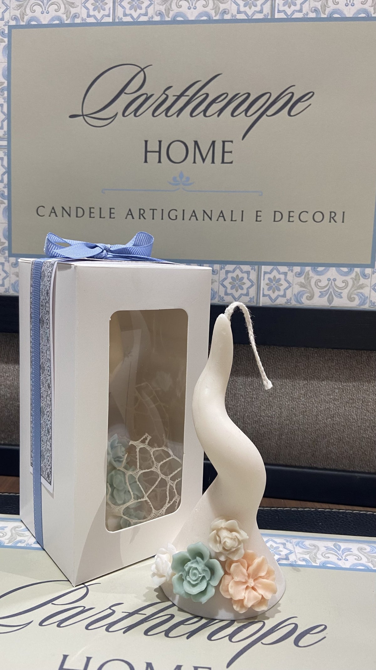 Candela artigianale Napul è in cera di soia Parthenope Home
